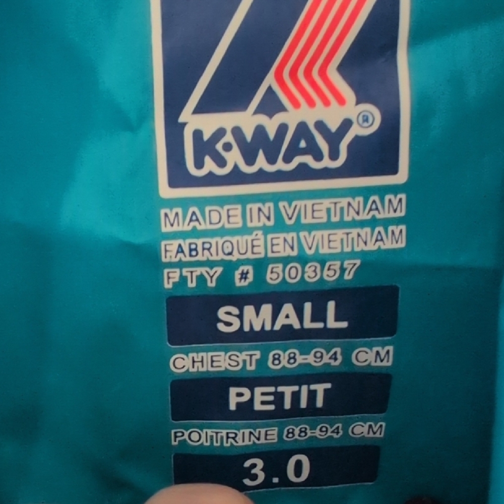 K-Way Vibrant Blue Windbreaker Jacket - Picture 2 of 3